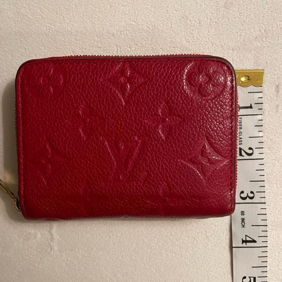 Authentic Louis Vuitton Emprentei Compact Zipper Wallet Beautiful Red COA - Picture 2 of 14